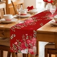 thumbnail image 5 of Love Heart Valentines Day Table Runner - 72 Inch Long Botanical Eucalyptus Red Cotton and Linen Blended Dress Scarves Farmhouse Table Runner for Kitchen Dining, Coffee Table, 13" x 72", 5 of 8