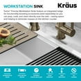 thumbnail image 3 of KRAUS Turino 33” Fireclay Workstation Drop-In / Undermount Single Bowl Kitchen Sink in Gloss White, 3 of 7