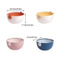 thumbnail image 4 of Double Drain Basket Plastic Fruits Washing Strainer Container Hotel Cafe Kitchen Draining Colander with Handle Reusable, 4 of 9