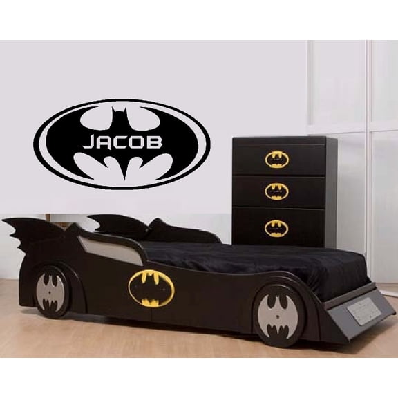 Decal ~ Batman #1 (Custom Name) Children Wall Decal 13" x 23"