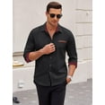 thumbnail image 3 of COOFANDY Long Sleeve Button Up Shirts for Men Slim Fit Denim Shirt Casual Shirt, 3 of 6