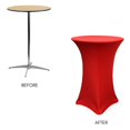 thumbnail image 3 of Your Chair Covers - 32 Inch Highboy Cocktail Round Stretch Spandex Table Cover Red, 3 of 5