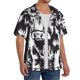 thumbnail image 2 of Balery Floral Cow Silhouette Camisa Casual de Manga Corta con Botones para Hombre, Texturizada, Estilo Cubano, para Playa, Verano-Medium, 2 of 5
