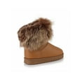 thumbnail image 3 of Faux Fur Tassel Women's Winter Snow Booties in Camel, 3 of 3