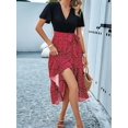 thumbnail image 4 of Women'S 2025 Sleeveless Spring Summer Dresses Casual Boho Crewneck Floral Boho Cocktail Party Dresses Wine Red L, 4 of 9
