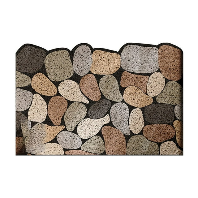 Tapis de Porte Grattoir Extra Résistant en PVC 24x3.5x0.4in Antidérapant pour Entrée, Tapis de Capture de Saleté pour Porte d'Entrée, Garage Intérieur/extérieur