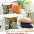 thumbnail image 4 of FCXZI Giraffe Birds Surrealism Throw Pillow Cover Linen Home Decor 20x20in, 4 of 5