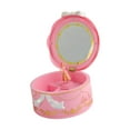 thumbnail image 2 of Caja de música giratoria con forma de bailarina de ballet, joyero, vitrina para brazaletes con espejo de maquillaje, multifunción para tocador, hogar, Rosa, 2 of 10