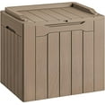 thumbnail image 1 of Homall Coffre de Terrasse Extérieur de 31 Gallons en Résine avec Siège, Kaki, 1 of 7