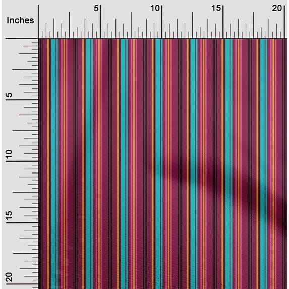 oneOone Silk Tabby Fabric Multicolor Stripe Fabric Prints By Yard 42 Inch Wide