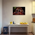 thumbnail image 3 of ZHONGYUTONG Wine Wall Art Canvas Kitchen Picture Wall Decor Red Grape Wine Barrel Print Painting for Bar Framed (12.00" x 18.00"), 3 of 5
