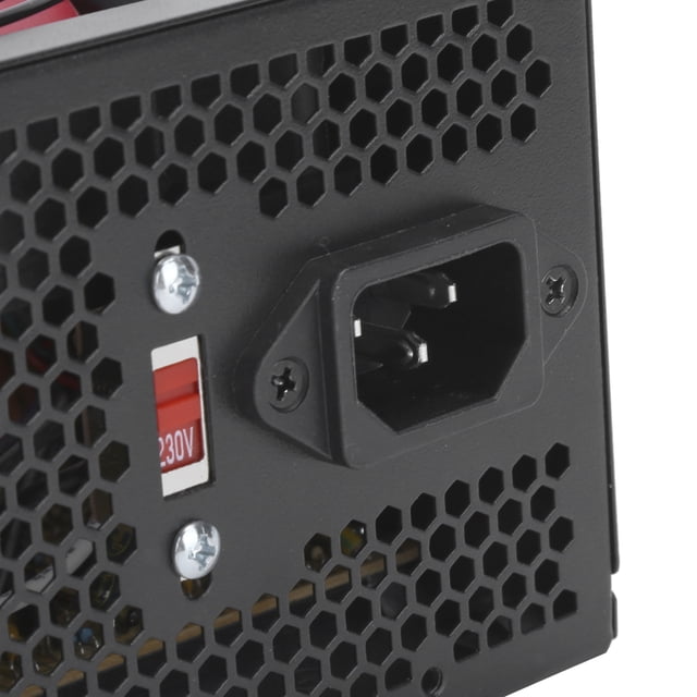 Fuente De Alimentación De Ventilador Rojo ATX250W Con Ajustable Manual 115/230V Para Accesorios De Computadora PC