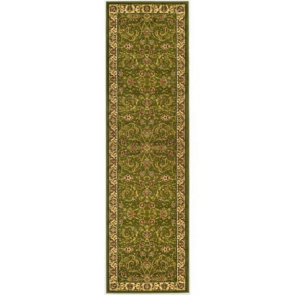 SAFAVIEH Lyndhurst Priscilla Traditional Bordered Runner Rug, Sage/Ivory, 2'3" x 16'
