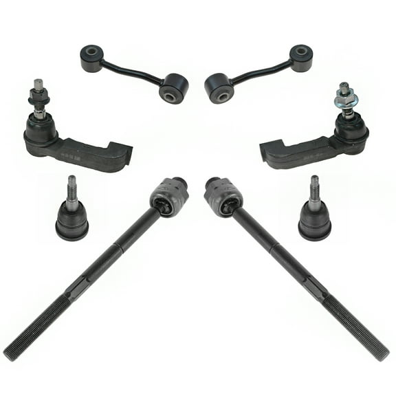 TRQ 8pc Steering Suspension Kit Tie Rods Sway Bar End Links Lower Ball Joints PSA85931