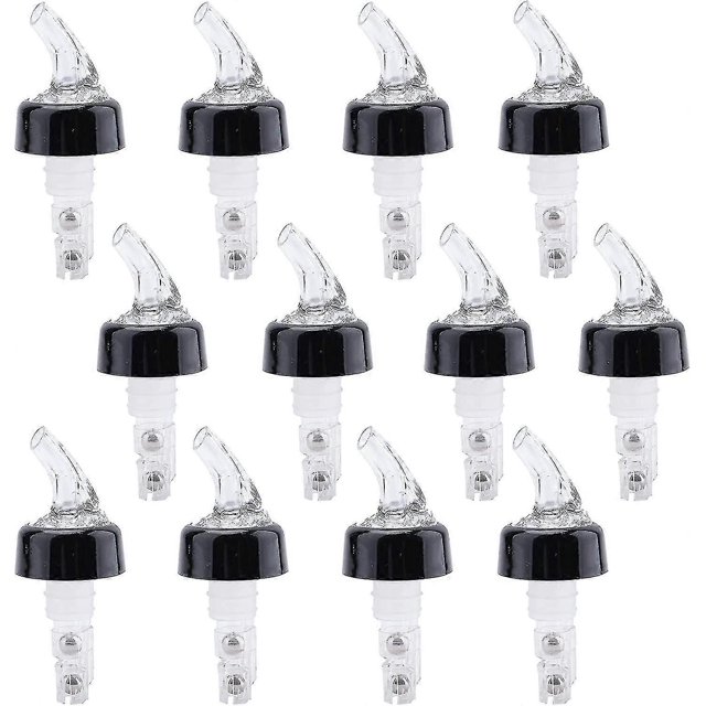 12 Pack Automatic Measured Bottle Pourer, 30ml Bar Spouts That Don't Leak, Quick Shot Spirit Measure Pourer Drinks Wine Cocktail Dispenser Home Bar To