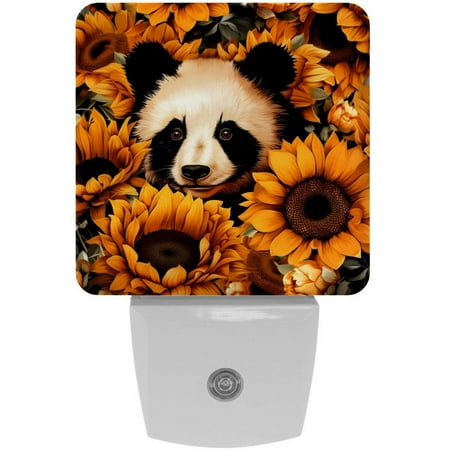 

Panda sunflowers LED Square Night Light for Bedroom and Bathroom - Energy Efficient and Bluetooth Compatible - 200 Characters