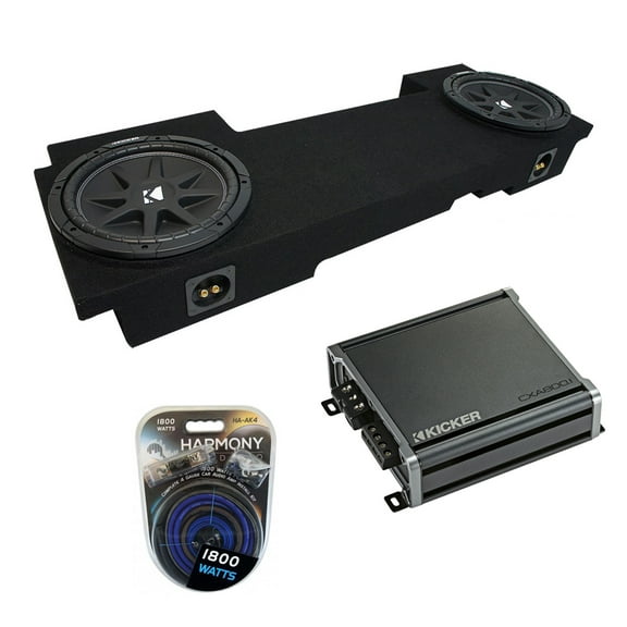 2002-2013 Chevy Avalanche Underseat Kicker Comp C10 Dual 10" Sub Box & CXA800.1