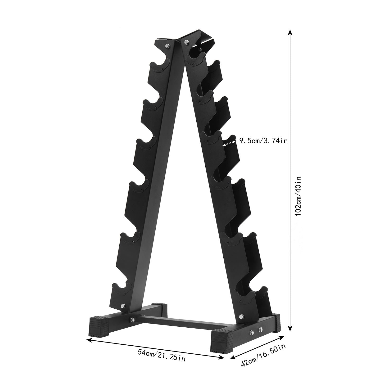 Dumbbell Rack 5Tier Steel Weight Rack Holder 660lbs Capacity Heavy Duty Home Gym