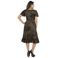 thumbnail image 4 of Bimba Leopard Print Long Dress For Women Flounce Sleeves Dress V Neck Midi Dress, 4 of 7