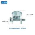 thumbnail image 2 of Unique Bargains 10Pack Mini Fuel Line Pipe Hose Clamp Clip, Adjustable 12-14mm, Zinc Plated, 2 of 5