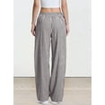 thumbnail image 6 of Womens Striped Gingham Pajama Lounge Boxer Pants Cute Comfy Bottoms with Pockets Fall Y2K Outfits Black S, 6 of 7