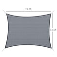 thumbnail image 3 of Outsunny Rectangle 13'x20' Sail Shades, 3 of 10
