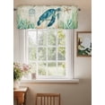 thumbnail image 2 of Farm Sea Turle Compass Valances for Windows, Rod Pocket Kitchen Valance Curtains - Soft & Washable Small Window Treatment for Living Room,&nbsp;Bathroom, Ocean Seaweed Starfish, 54x18inch, 2 of 9