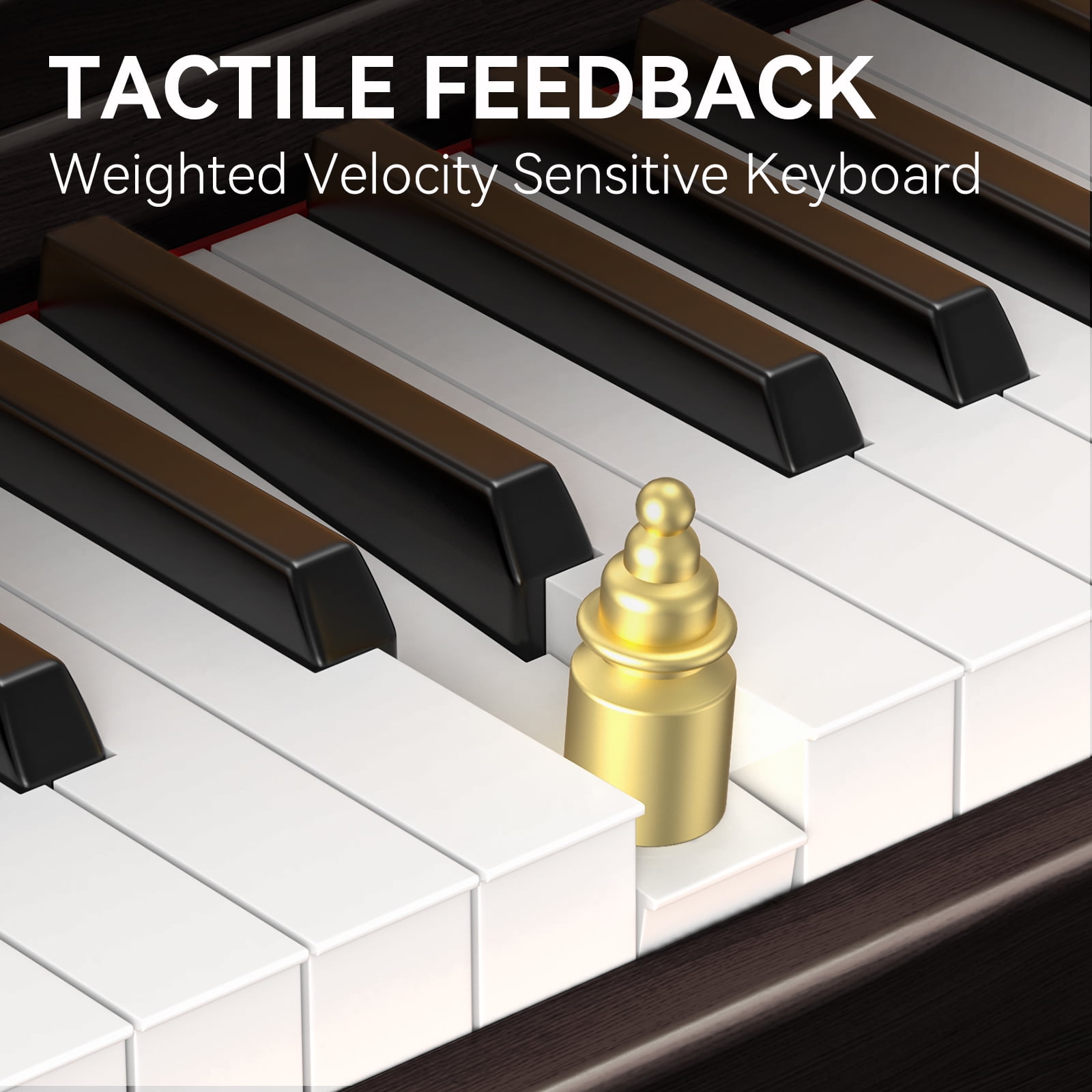 TERENCE 88 Key Piano Keyboard Digital: 88 Key Keyboard Piano Semi-Weighted Full Size Premium Sound MIDI Headphone Jack Triple Pedal for Beginners to Professionals