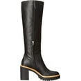 thumbnail image 6 of Dolce Vita Corry H2O Onyx Leather Block Heel Almond Toe Knee High Fashion Boots (Onyx Leather, 7.5), 6 of 6