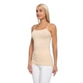 thumbnail image 2 of Women's Top Camisole Scoopneck with Straps, M, Champagne, by Ambesonne, 2 of 4