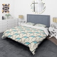 thumbnail image 3 of Designart 'Retro Geometrical Abstract Minimal Pattern I' Mid-Century Modern Duvet Cover Set, 3 of 4