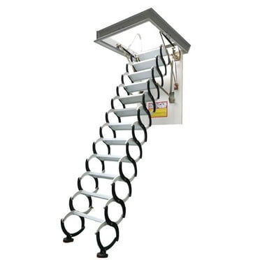 Attic Ladder Rough Opening Size 30 Inch x 30 Inch 12 Steps 9.8 Feet Height