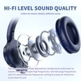 thumbnail image 2 of KVIDIO Bluetooth Headphones, Wireless Headphones with Microphone, 65H Running Time, over-Ear Headphones for Computer Laptop Travel Home Office PC (Blue), 2 of 11