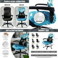 thumbnail image 4 of ZIATUBLES Cat Fish Print Stretchable Chair Slipcover with Armrest Covers, Tissue Box Cover and Remote Control Holder, 5 PCS Home Office Stylish Storage Decor Accessories, S, 4 of 7