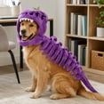 thumbnail image 6 of Pet Dinosaur Costume Halloween Dog Costume Plush Dino Skeleton Outfit, Soft Material with 3D Bone Details, Comfortable Pet Cosplay Clothes for Dogs Cats Dress Up,B M, 6 of 7