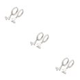 thumbnail image 4 of Qarigey 1 par de pendientes de cobre para mujer, repuesto portátil, decorativo a la moda, para niñas, regalo de cumpleaños, oro blanco Type1 NO1, 4 of 6