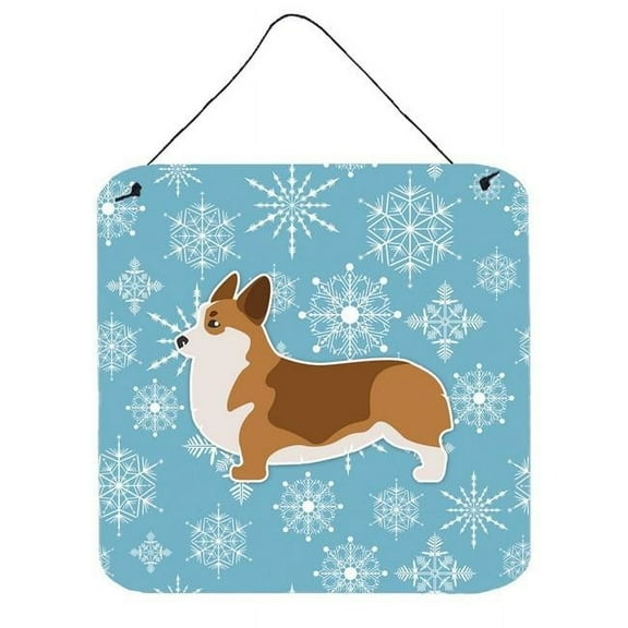 Winter Snowflake Corgi Wall or Door Hanging Prints