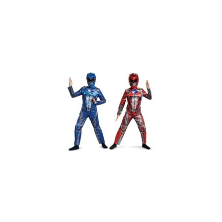 Red and Blue Kids Power Rangers Costume Duo