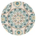 thumbnail image 1 of Loloi Francesca 3' Tapis Rond Crocheté Main en Ivoire et Beige, 1 of 2