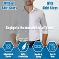 thumbnail image 2 of HSHDLDF Y-Style Shirt Stays Men Non-Slip Locking Clamps Adjustable Elastic Straps, 2 of 7