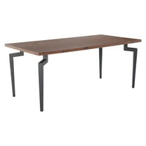 Kani Dining Table Walnut Dining Table, Modern Style, Faux Wood MDF rectangular shape tabletop, Steel, Indoor Dining