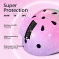 thumbnail image 3 of Casco de bicicleta Odoland Kids Sparkling Pink Mint 48-55 cm, 3 of 7