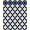 Navy Beige, Pattern 1, variant on ODIKA Trellis Lattice Interlocking Medallions Navy Boho Southwestern Playful for Entryway, Kitchen, Mudroom, Stain Resistant Flatwoven