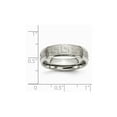 thumbnail image 3 of Mens Greek Key 6mm Titanium Satin-Polished Wedding Band, 3 of 4