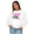 thumbnail image 5 of Laugh Fight Find Cure BCA Awareness Women Crewneck Sweatshirt Brisco Brands L, 5 of 6