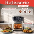 thumbnail image 5 of Gourmia 14 Qt Air Fryer Oven, 12 Presets, Rotisserie, FryForce 360°, Stainless Steel, 5 of 11