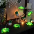 thumbnail image 5 of 1.65M 10 LED Crab Poms String Lights Battery Operated LED Fairy Green Crab Lights for Bedroom Children Room Birthday Beach Party Decoration, 5 of 15