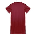 thumbnail image 6 of Manyakai Men's Short Sleeve Sleep Shirt V-Neck Nightgown Soft Loose Nightshirt Pajama Sleepwear Burgundy L, 6 of 7