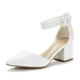 thumbnail image 1 of Zapatos de Tacón DREAM PAIRS ANNEE Blancos Punta Fina Tacón de 5.7 cm, 1 of 8