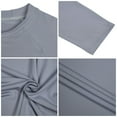 thumbnail image 5 of Weilanxin Long Sleeve Swim Shirts for Men Sun Protection Shirt Running Rashguard UPF 50+ UV Swimwear Athletic Workout LightGray Size XL, 5 of 7